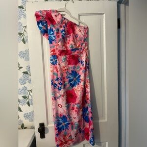 Miraclesuit Vibrant Floral One-Shoulder Dress